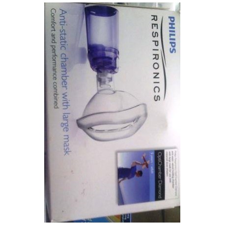 PHILIPS REPIRONICS ANTI-STATIC CHAMBER WITH LARGE MASK (5 AÑOS EN ADELANTE) CANTIDAD*1