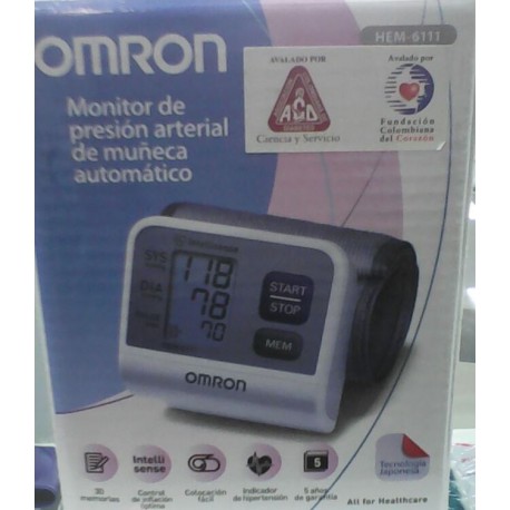 MONITOR DE PRESIÓN ARTERIAL DE MUÑECA AUTOMATICO (ACTIVADOR CON SOLO UN BOTON) CAJA*1 UNIDAD