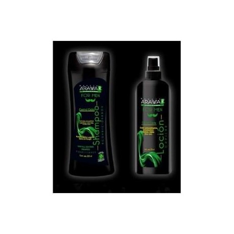 ARAWAK SHAMPOO y LOCION CAPILAR PARA HOMBRES (Tratamiento anti-caída for men Beauty Arawak) KIT* 2 UNIDADES