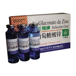 Gluconato de Zinc  Caja*10 frascos de vidrio de 10 ml.(envíos a todo Colombia)