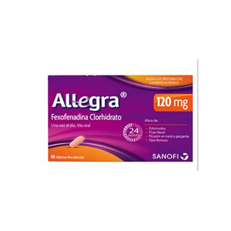 ALLEGRA 120 MG CAJA*10 TABLETAS (Claro llegamos a toda Colombia)