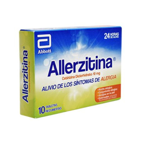 ALLERZITINA 10MG CAJA*10 TABLETAS (Claro llegamos a toda Colombia)